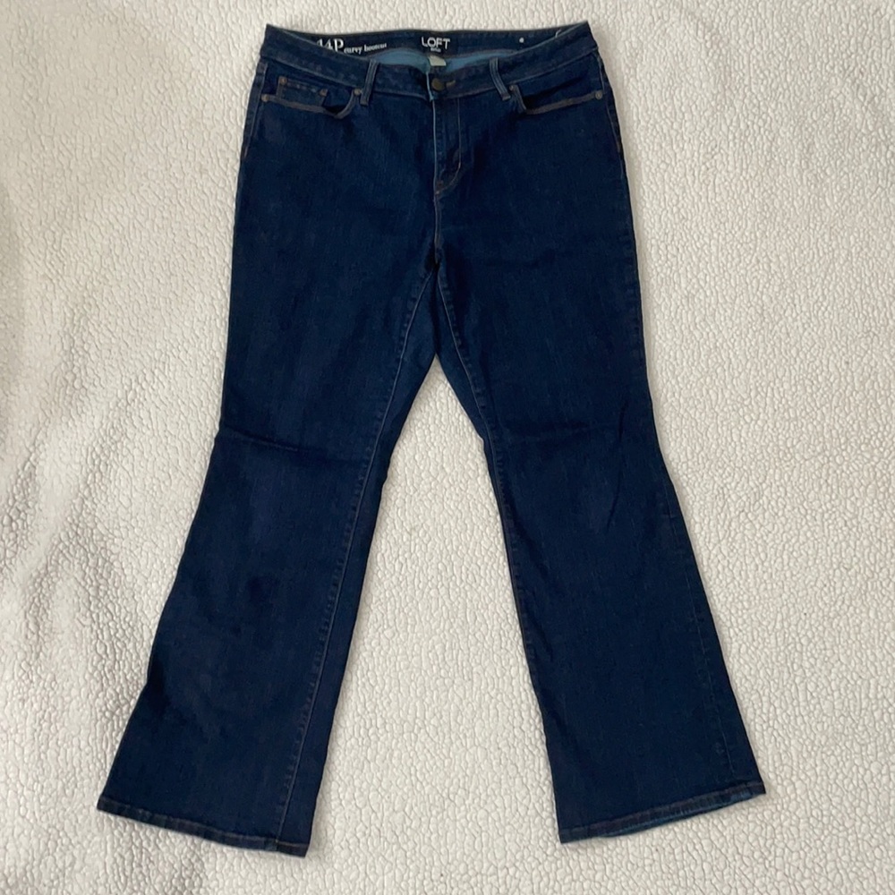 Loft curvy bootcut dark wash jean